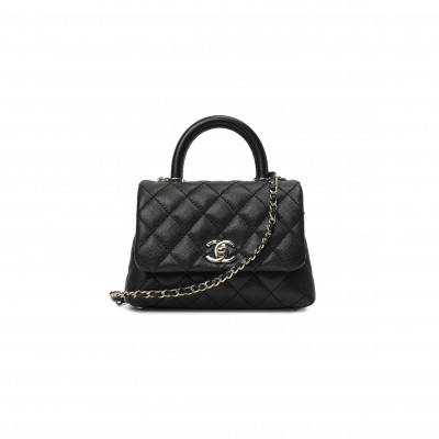 CHANEL MINI FLAP BAG WITH TOP HANDLE AS2215 B05061 94305 (19*13*9cm)